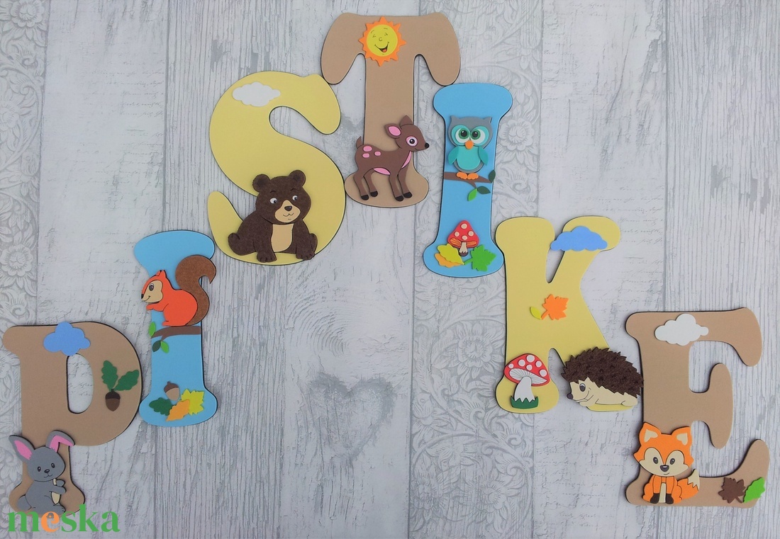 Dekorgumi gyerekszoba dekoráció nagyméretű név erdei állatok - otthon & életmód - babaszoba, gyerekszoba - babaszoba dekoráció - Meska.hu Dekorgumi gyerekszoba dekoráció nagyméretű név erdei állatok - otthon & életmód - babaszoba, gyerekszoba - babaszoba dekoráció - Meska.hu