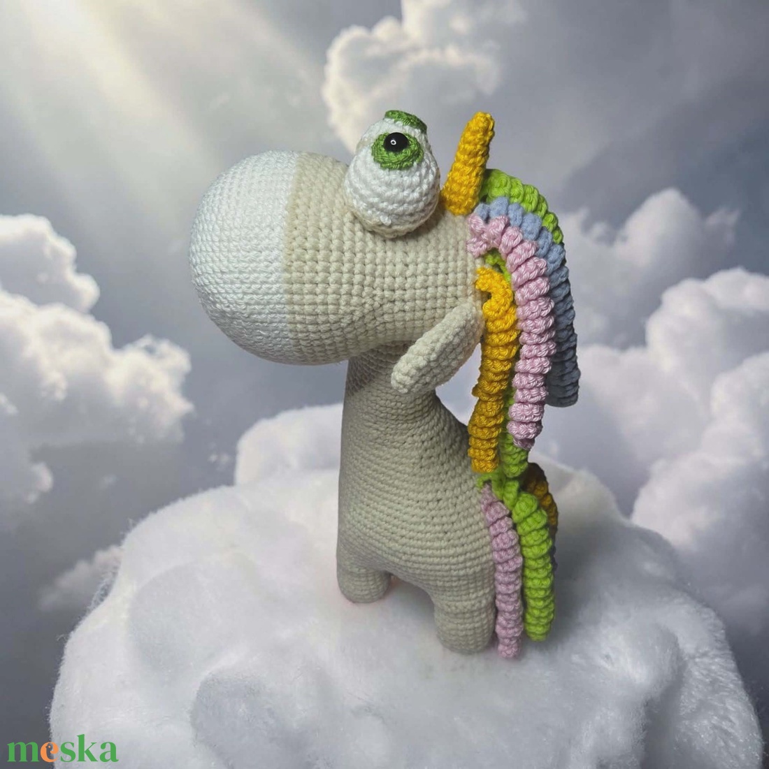 Horgolt unikornis - játék & sport - plüssállat & játékfigura - más figura - Meska.hu