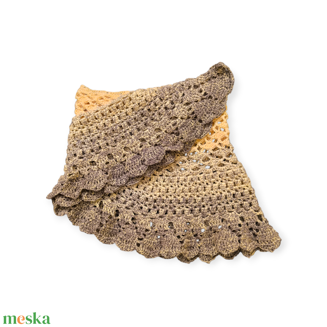 Horgolt félkör sál - ruha & divat - sál, sapka, kendő - sál - Meska.hu