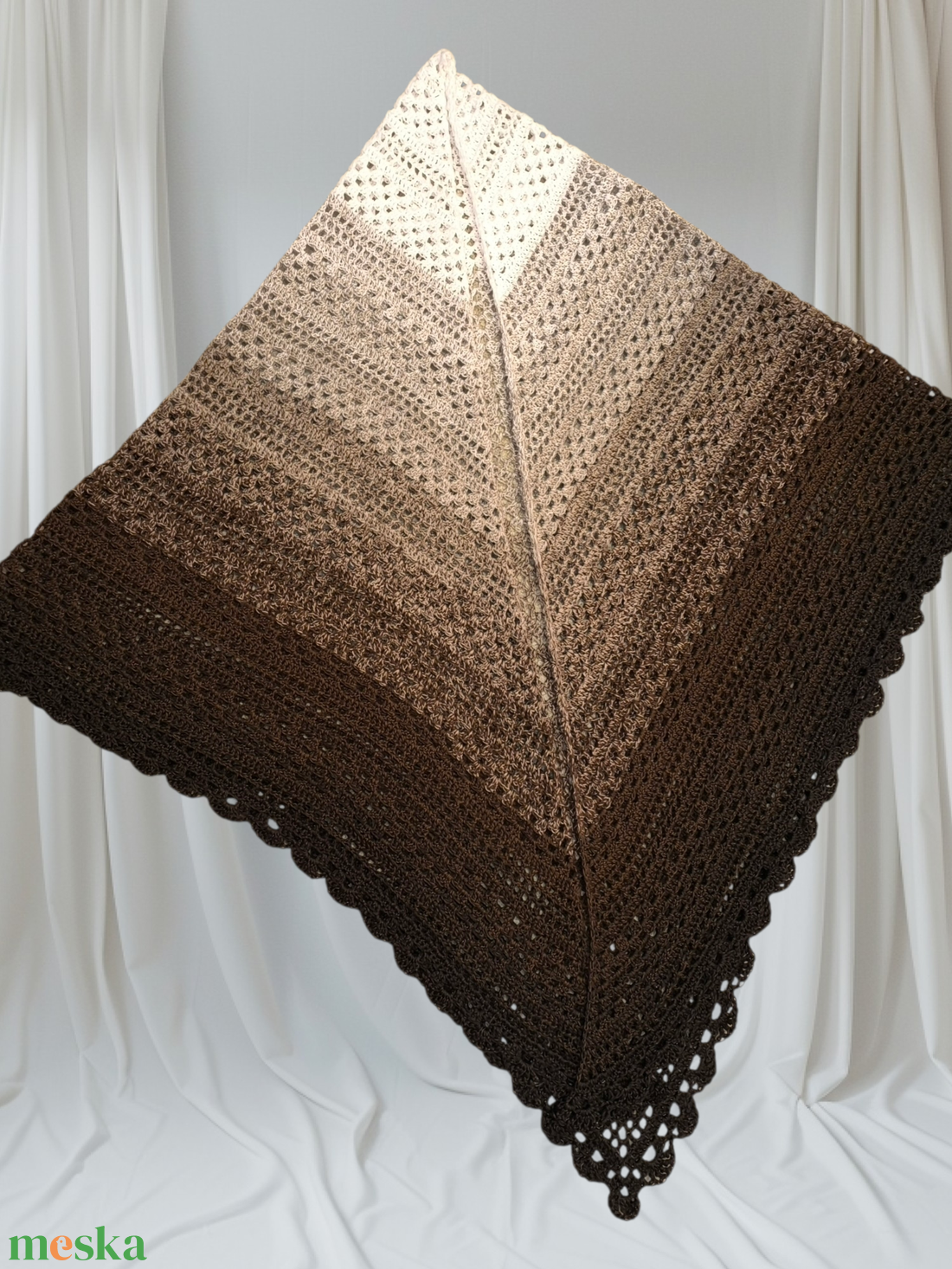 Horgolt vállkendő nagy - ruha & divat - sál, sapka, kendő - vállkendő - Meska.hu