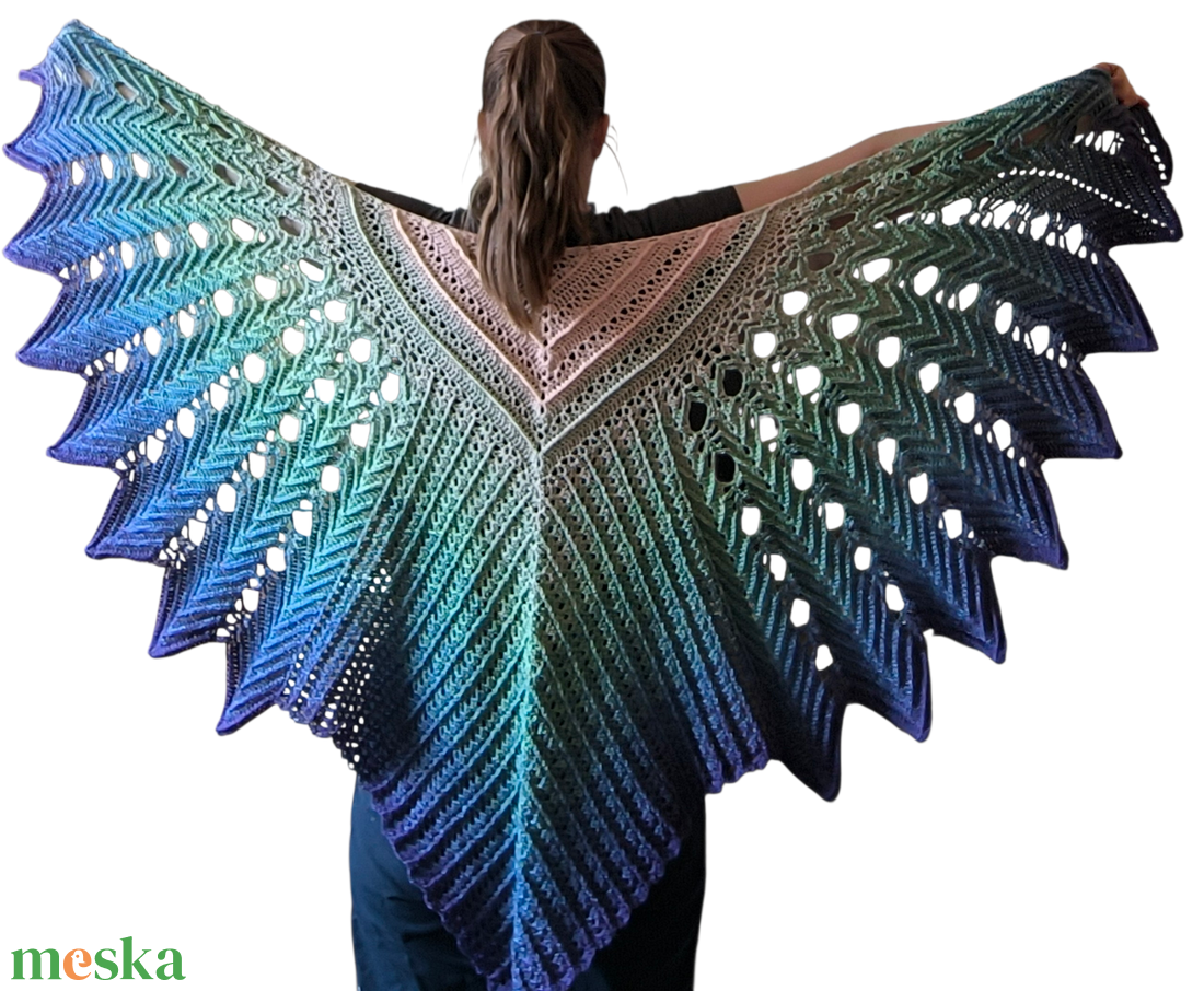 Vállkendő madárszárny formás - ruha & divat - sál, sapka, kendő - vállkendő - Meska.hu