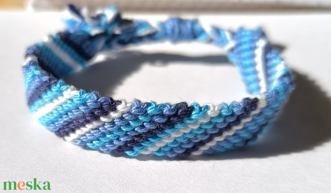 pamut karkötő - ékszer - karkötő - fonott karkötő - Meska.hu