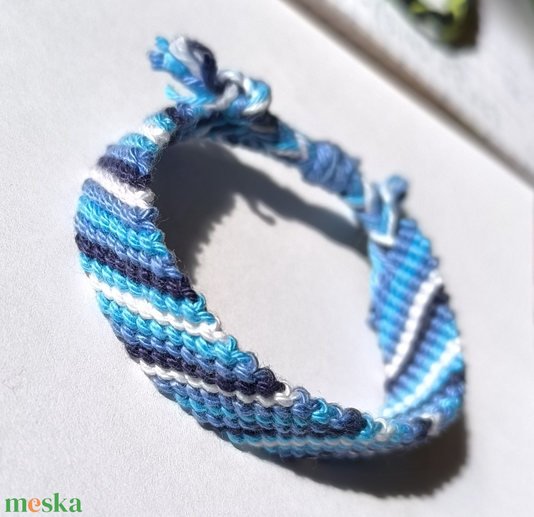 pamut karkötő - ékszer - karkötő - fonott karkötő - Meska.hu