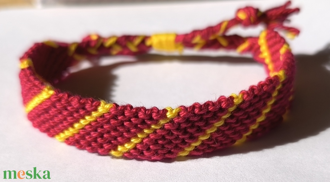 pamut karkötő - ékszer - karkötő - fonott karkötő - Meska.hu