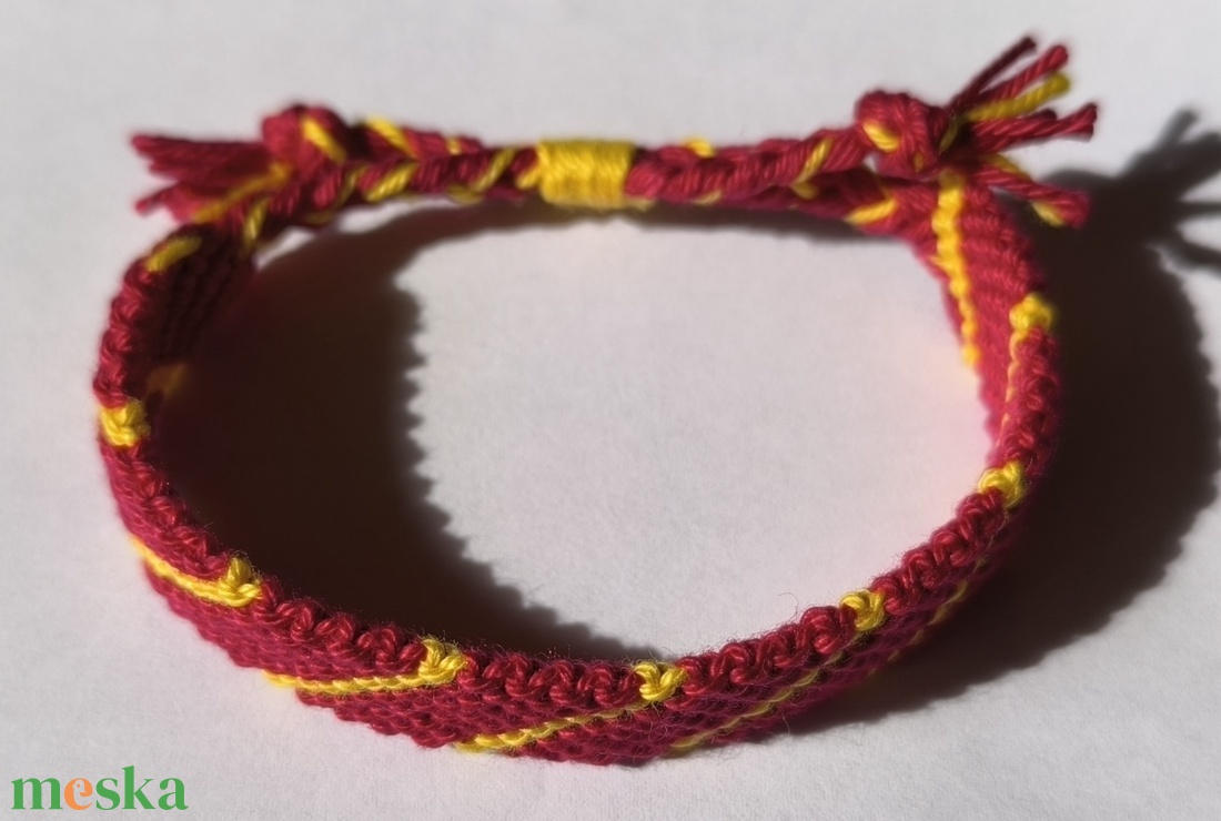 pamut karkötő - ékszer - karkötő - fonott karkötő - Meska.hu