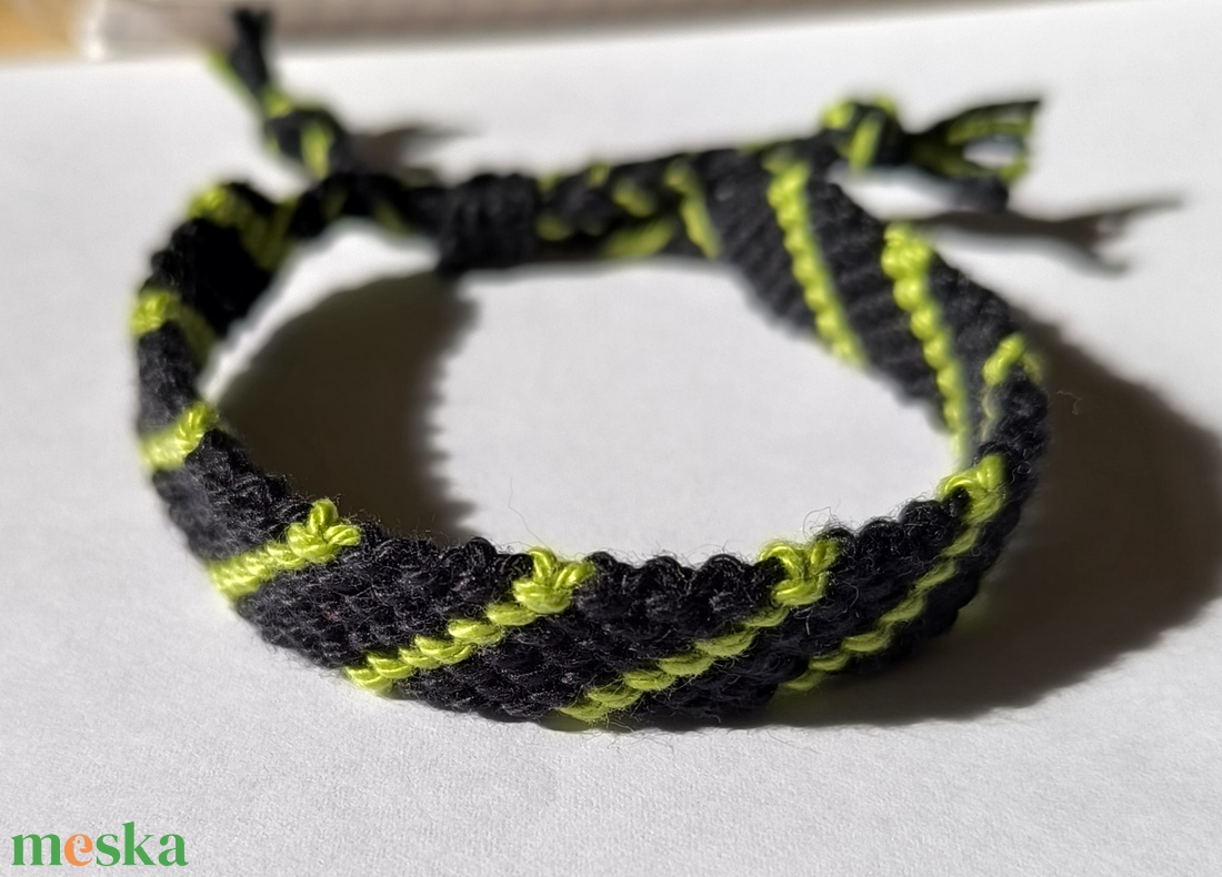 pamut karkötő - ékszer - karkötő - fonott karkötő - Meska.hu