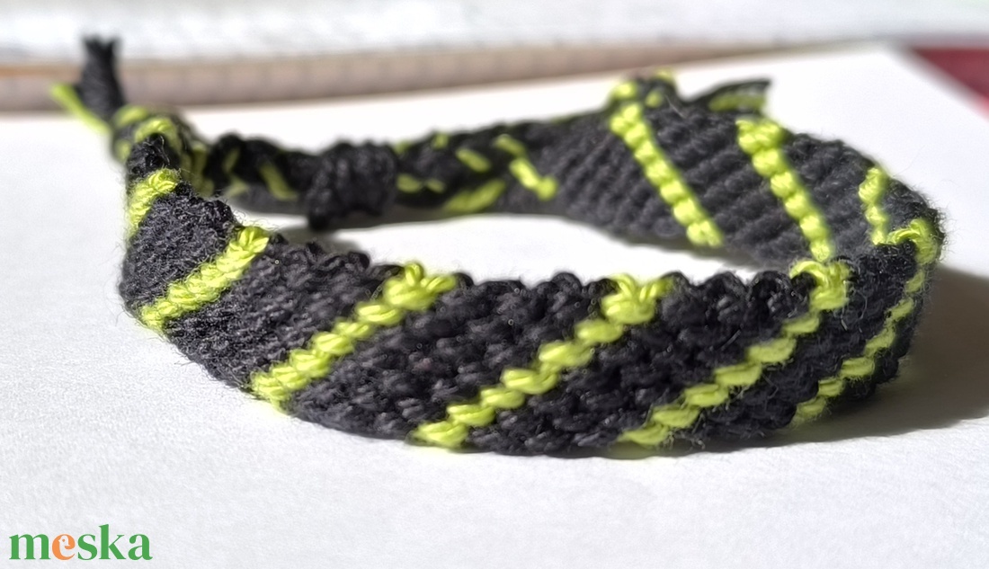 pamut karkötő - ékszer - karkötő - fonott karkötő - Meska.hu