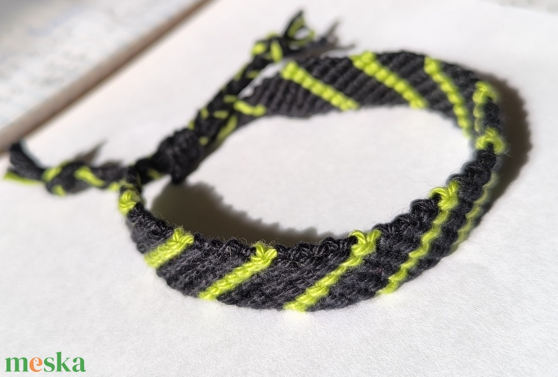 pamut karkötő - ékszer - karkötő - fonott karkötő - Meska.hu
