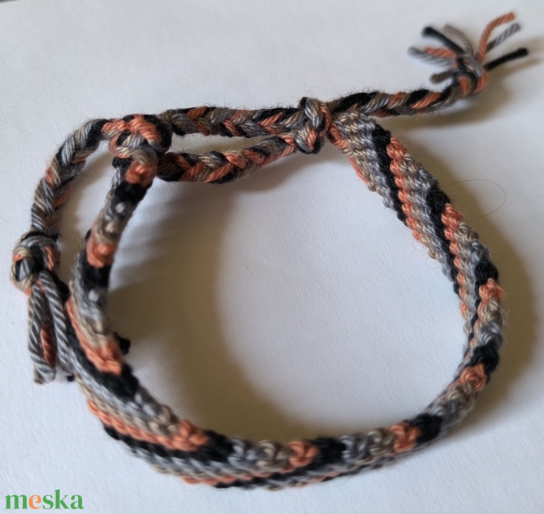 pamut karkötő - ékszer - karkötő - fonott karkötő - Meska.hu
