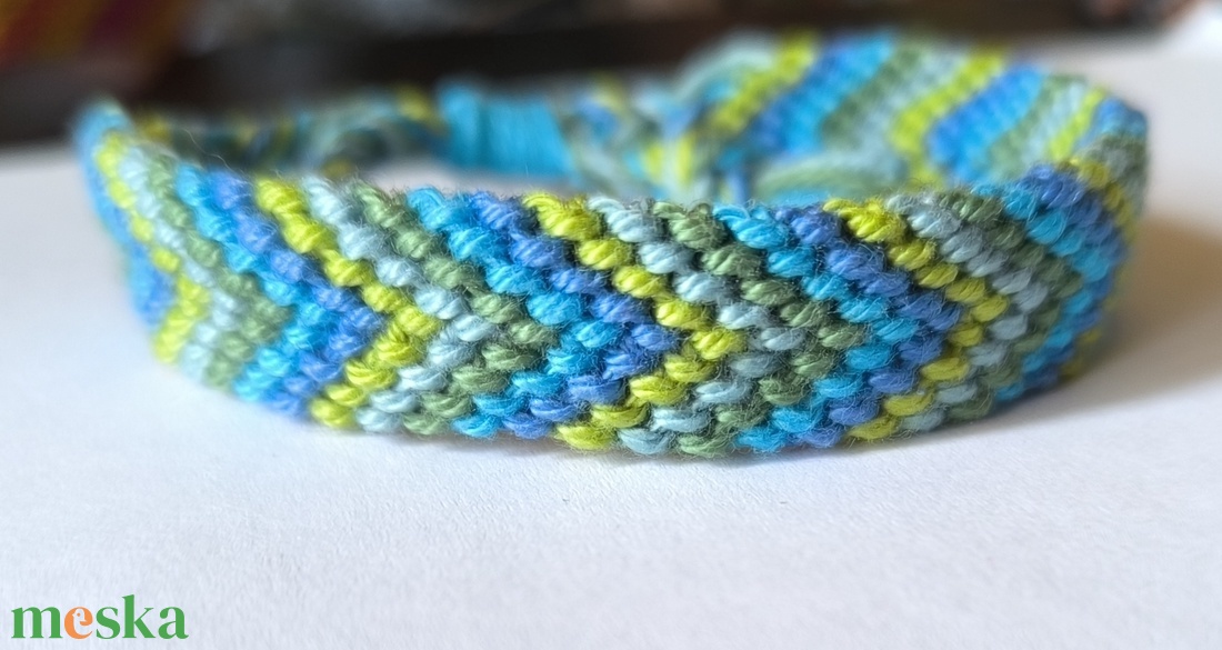 pamut karkötő - ékszer - karkötő - fonott karkötő - Meska.hu