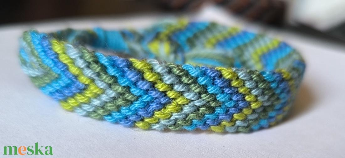 pamut karkötő - ékszer - karkötő - fonott karkötő - Meska.hu