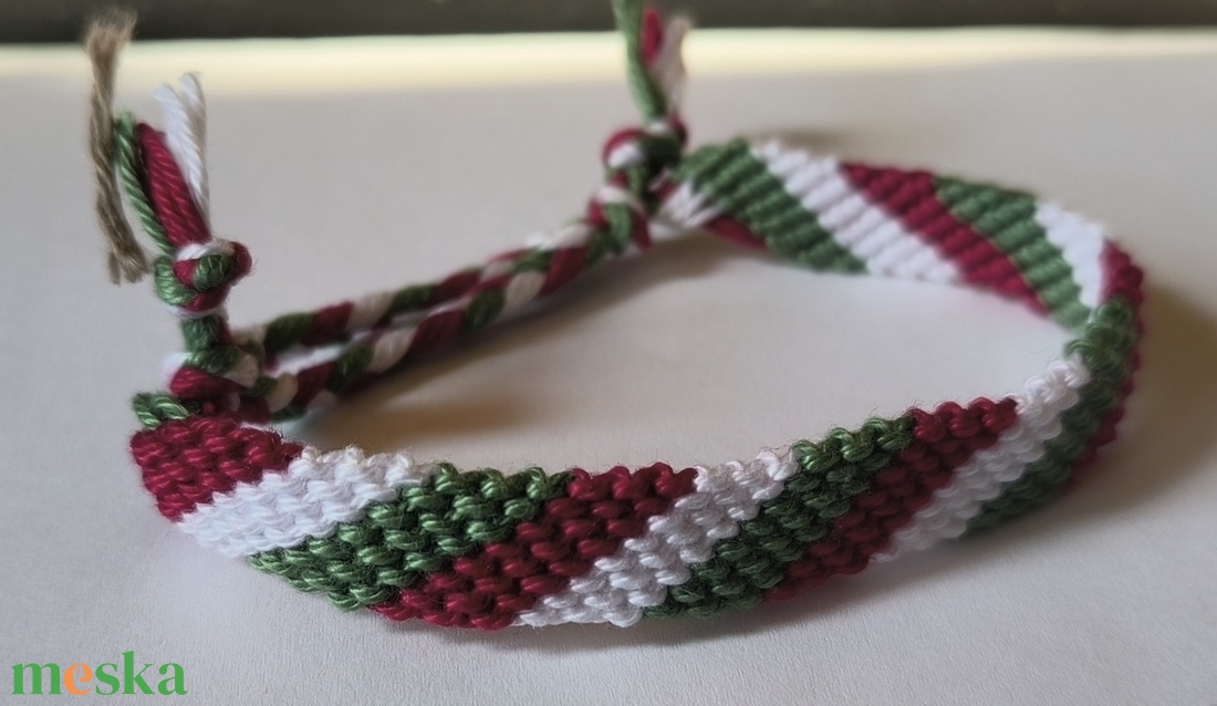 pamut karkötő - ékszer - karkötő - fonott karkötő - Meska.hu