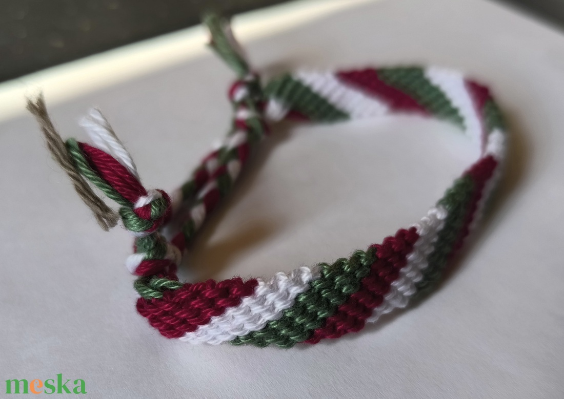 pamut karkötő - ékszer - karkötő - fonott karkötő - Meska.hu