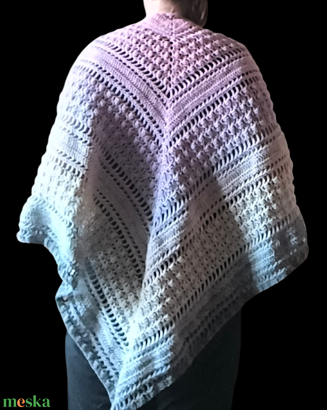 Horgolt vállkendő - ruha & divat - sál, sapka, kendő - vállkendő - Meska.hu