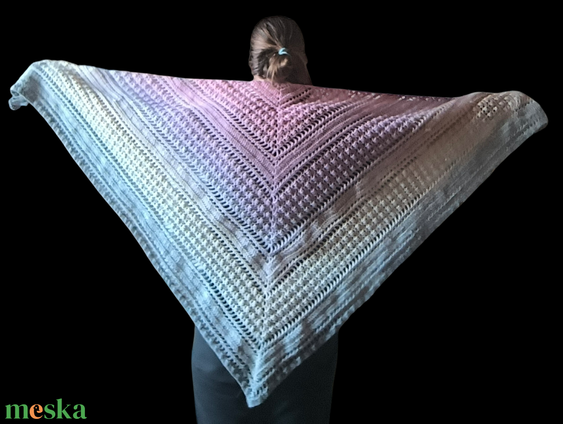 Horgolt vállkendő - ruha & divat - sál, sapka, kendő - vállkendő - Meska.hu