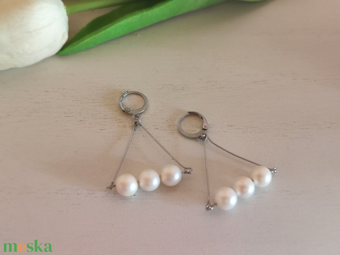 Egyedi, shell pearl fülbevaló - ékszer - fülbevaló - lógó fülbevaló - Meska.hu Egyedi, shell pearl fülbevaló - ékszer - fülbevaló - lógó fülbevaló - Meska.hu
