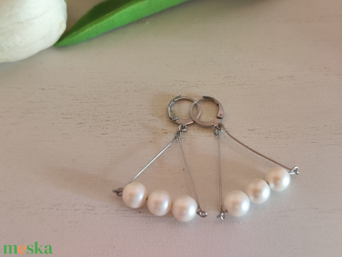 Egyedi, shell pearl fülbevaló - ékszer - fülbevaló - lógó fülbevaló - Meska.hu Egyedi, shell pearl fülbevaló - ékszer - fülbevaló - lógó fülbevaló - Meska.hu