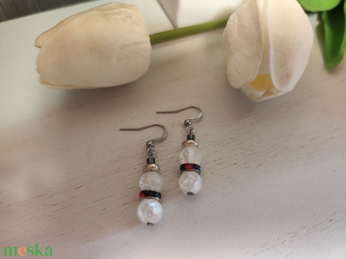 Egyedi hóember fülbevaló! - ékszer - fülbevaló - lógó fülbevaló - Meska.hu