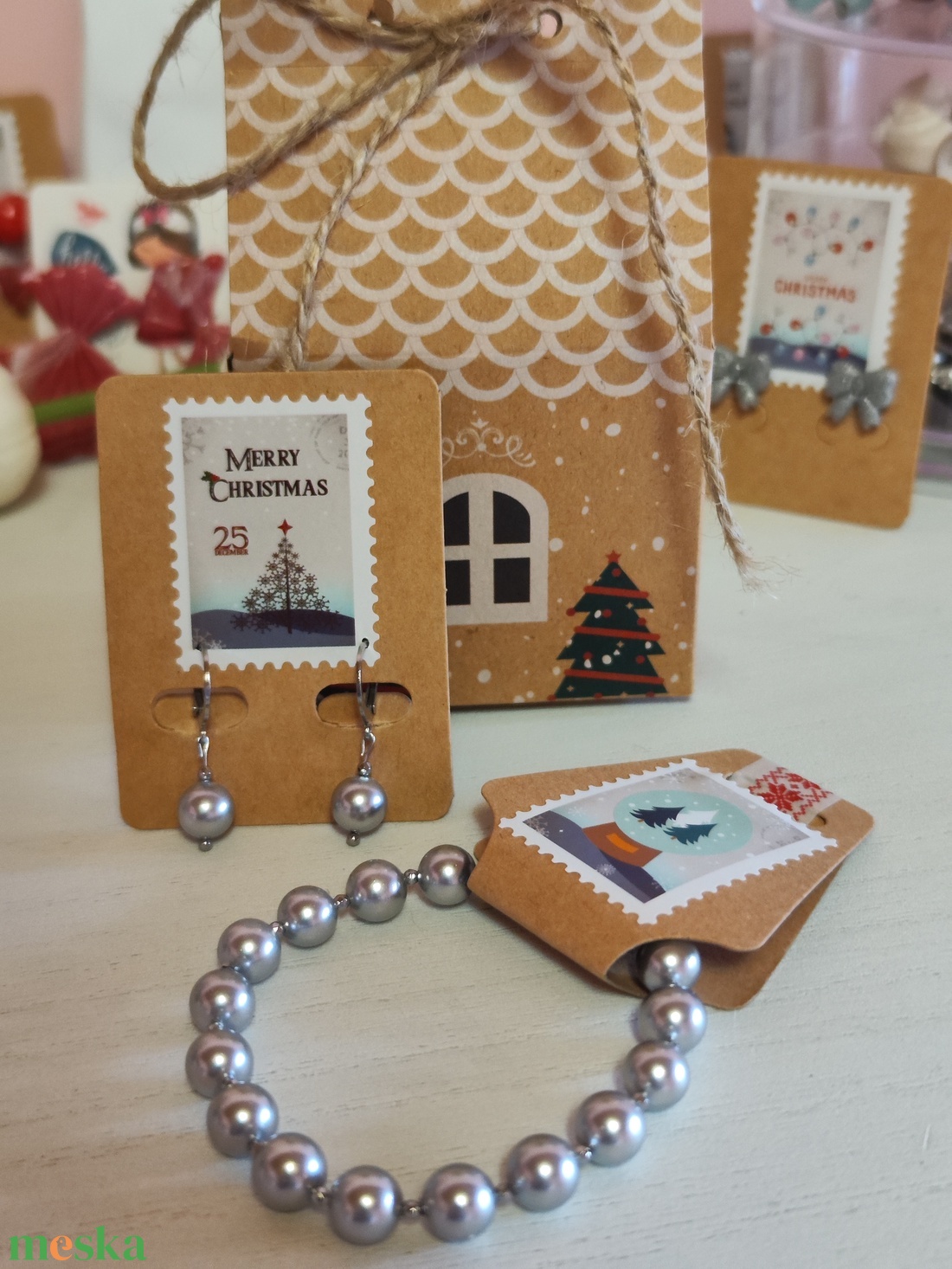 Shell pearl -hematit szett díszcsomagolásban! - ékszer - ékszerszett - Meska.hu