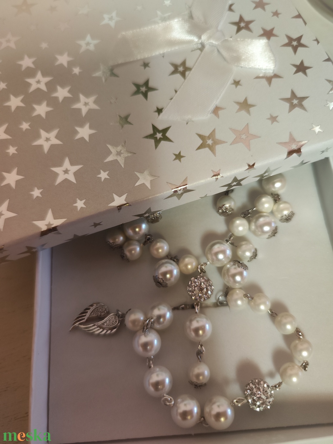 Különleges, shell pearl, ásvány szett, díszcsomagolásban! - esküvő - ékszer - ékszerszett - Meska.hu