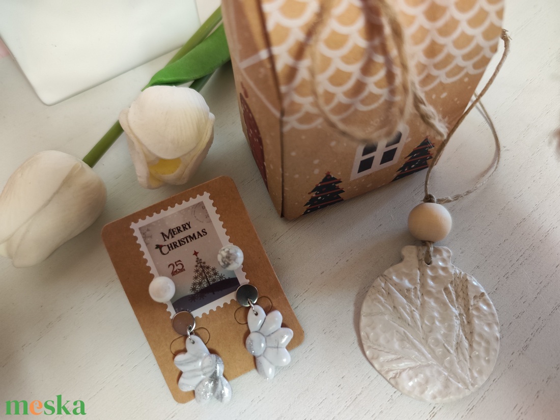 Két pár fülbevaló szett, ajándék dísszel, díszcsomagolással! - ékszer - fülbevaló - lógó fülbevaló - Meska.hu