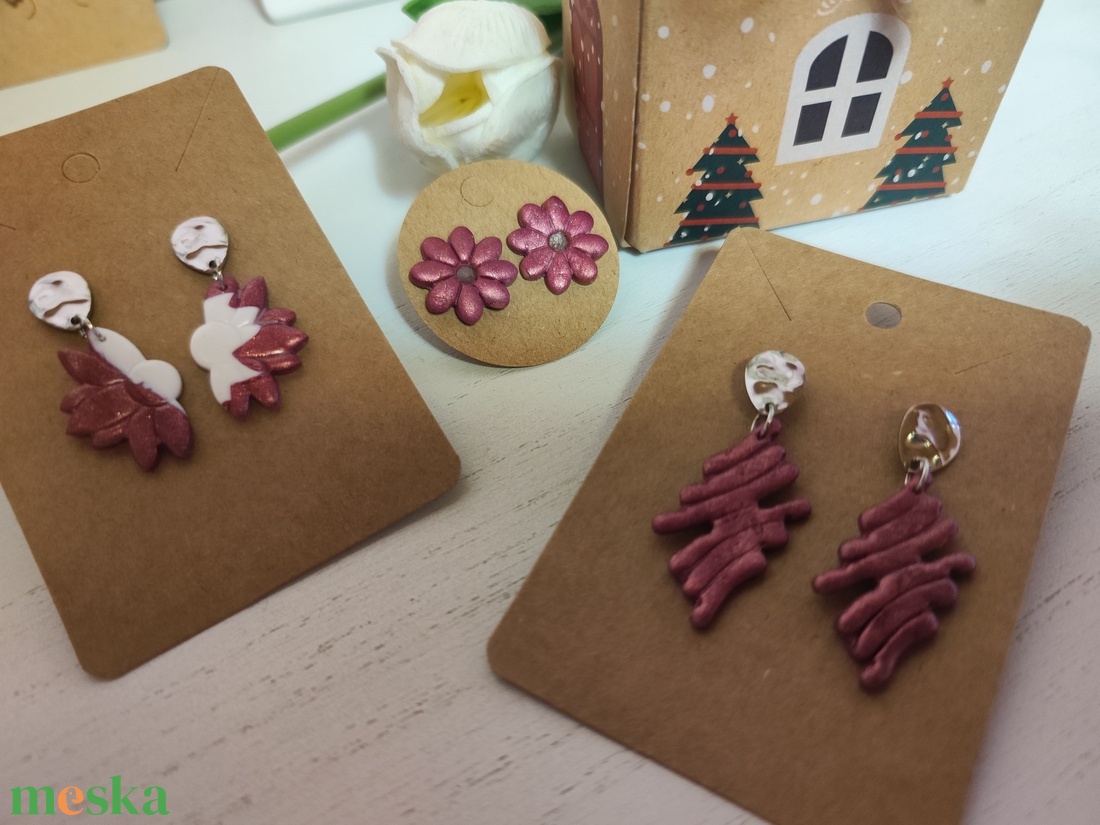 Egyedi fülbevaló szett, 2+1 Ajándék díszcsomagolással! - ékszer - fülbevaló - lógó fülbevaló - Meska.hu