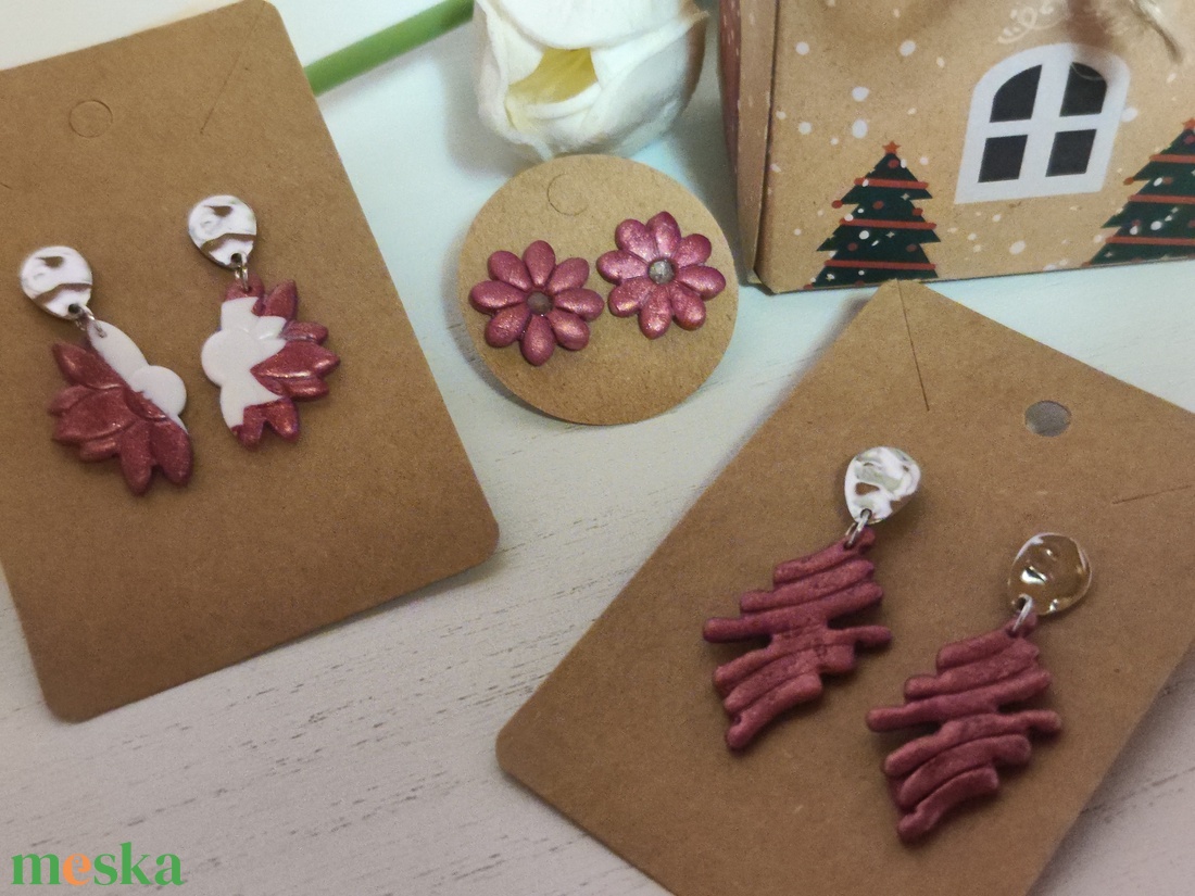 Egyedi fülbevaló szett, 2+1 Ajándék díszcsomagolással! - ékszer - fülbevaló - lógó fülbevaló - Meska.hu