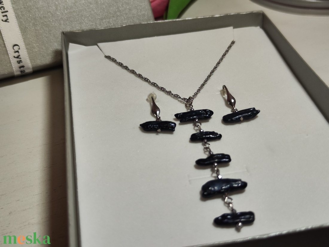 Természetes Biwa-Hematit Gyöngy Ásvány Szett � Elegáns Ajándék Nőknek! � - ékszer - ékszerszett - Meska.hu
