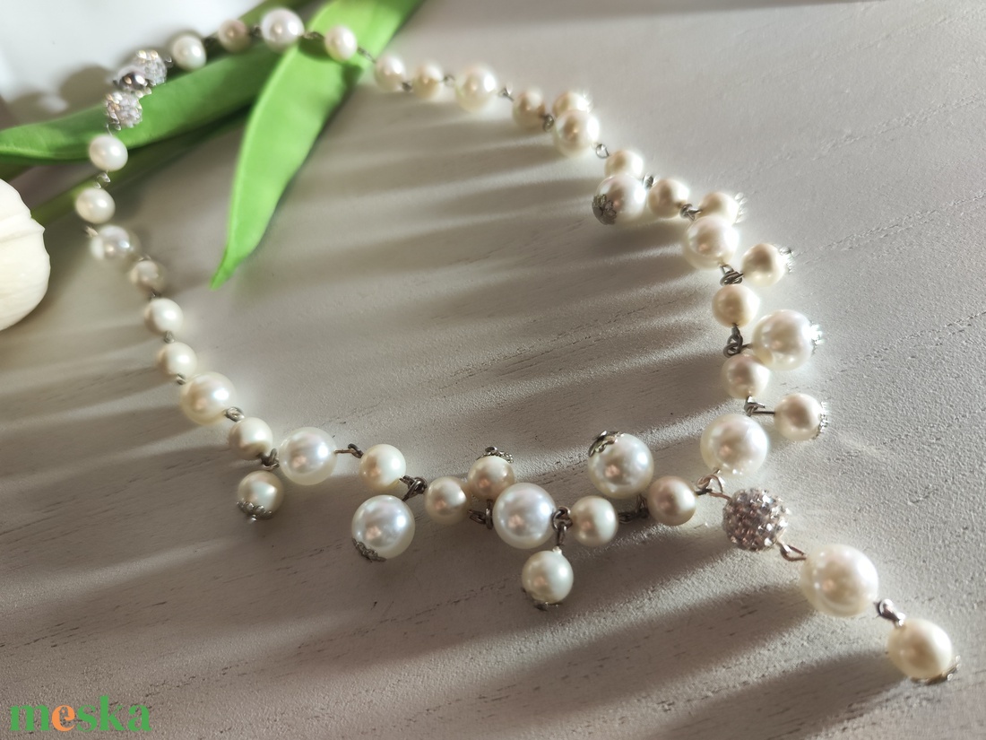 Különleges kagylógyöngy, ásvány szett, díszcsomagolásban! - esküvő - ékszer - ékszerszett - Meska.hu