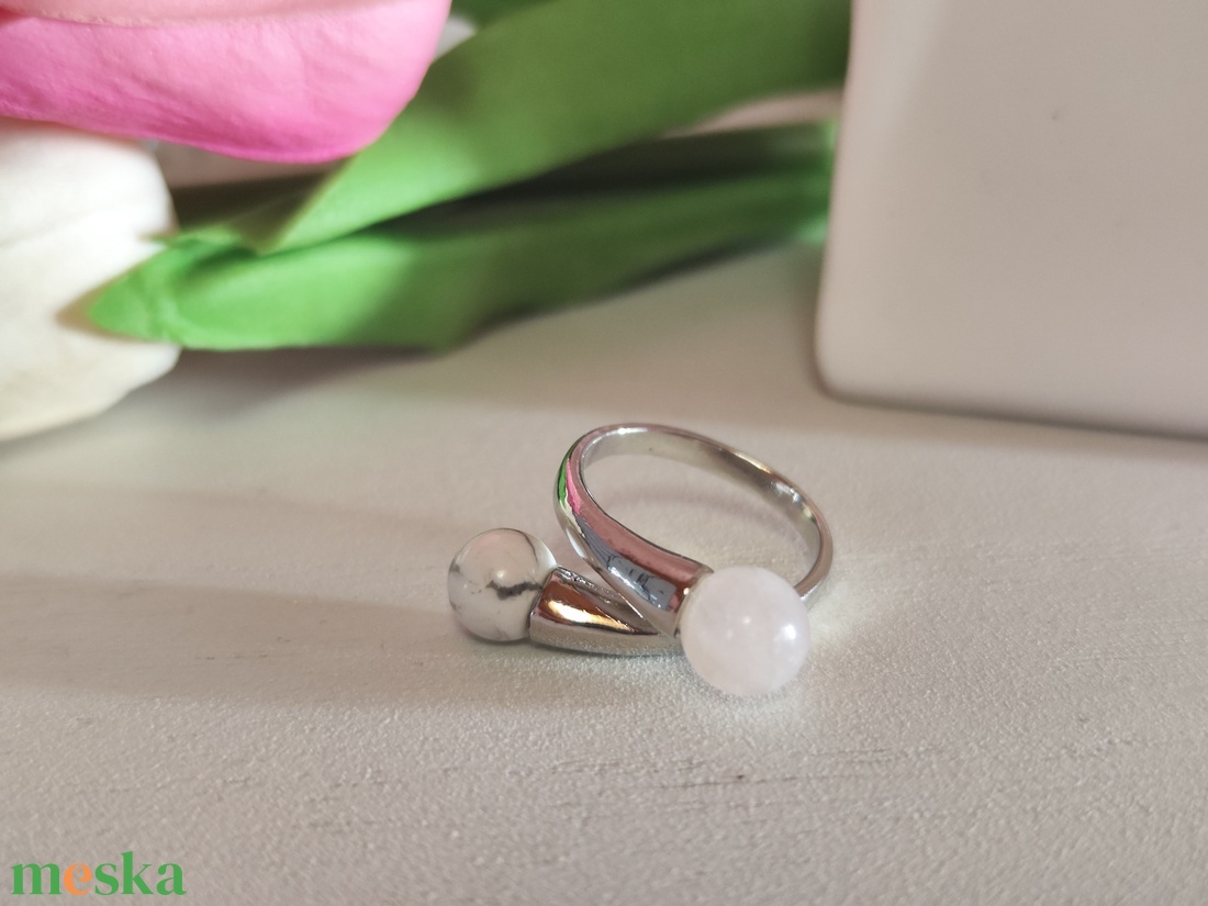 Harmónia Kétszeresen � Kézműves Ásványgyűrű (Választható Párosítás) - ékszer - gyűrű - többköves gyűrű - Meska.hu