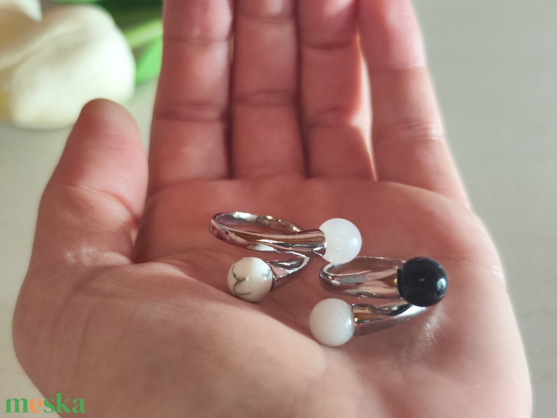 Harmónia Kétszeresen � Kézműves Ásványgyűrű (Választható Párosítás) - ékszer - gyűrű - többköves gyűrű - Meska.hu