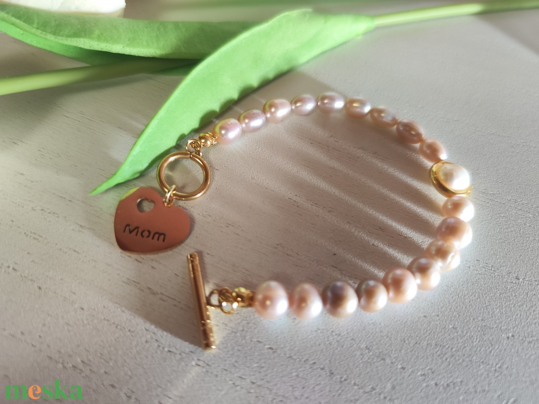 Anya Igazgyöngy Karkötő � Elegancia Tavasz Típusú Hölgyeknek (Nemesacél) - ékszer - karkötő - gyöngyös karkötő - Meska.hu