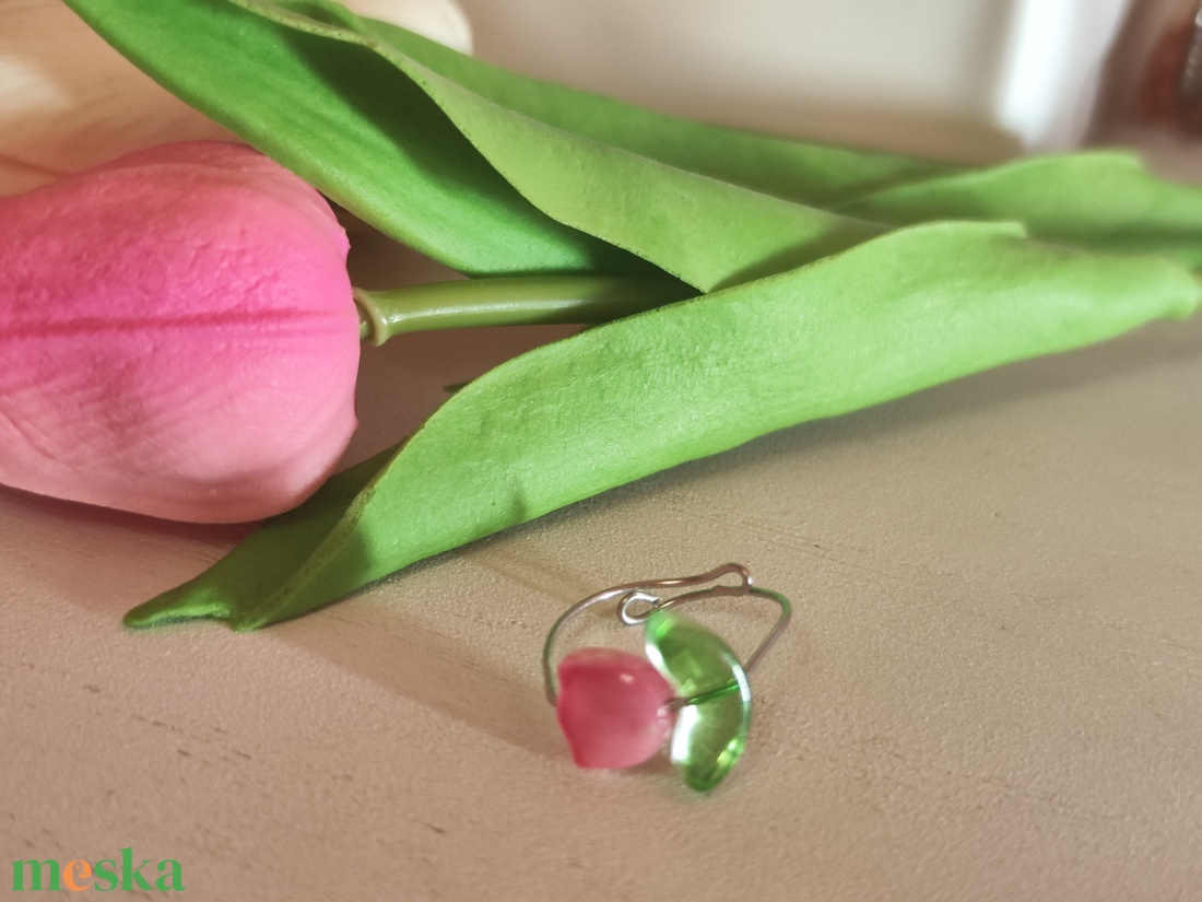 Tavaszi Megújulás az Ujjaidon � Egyedi Nemesacél Tulipán Gyűrű  - ékszer - gyűrű - gyöngyös gyűrű - Meska.hu