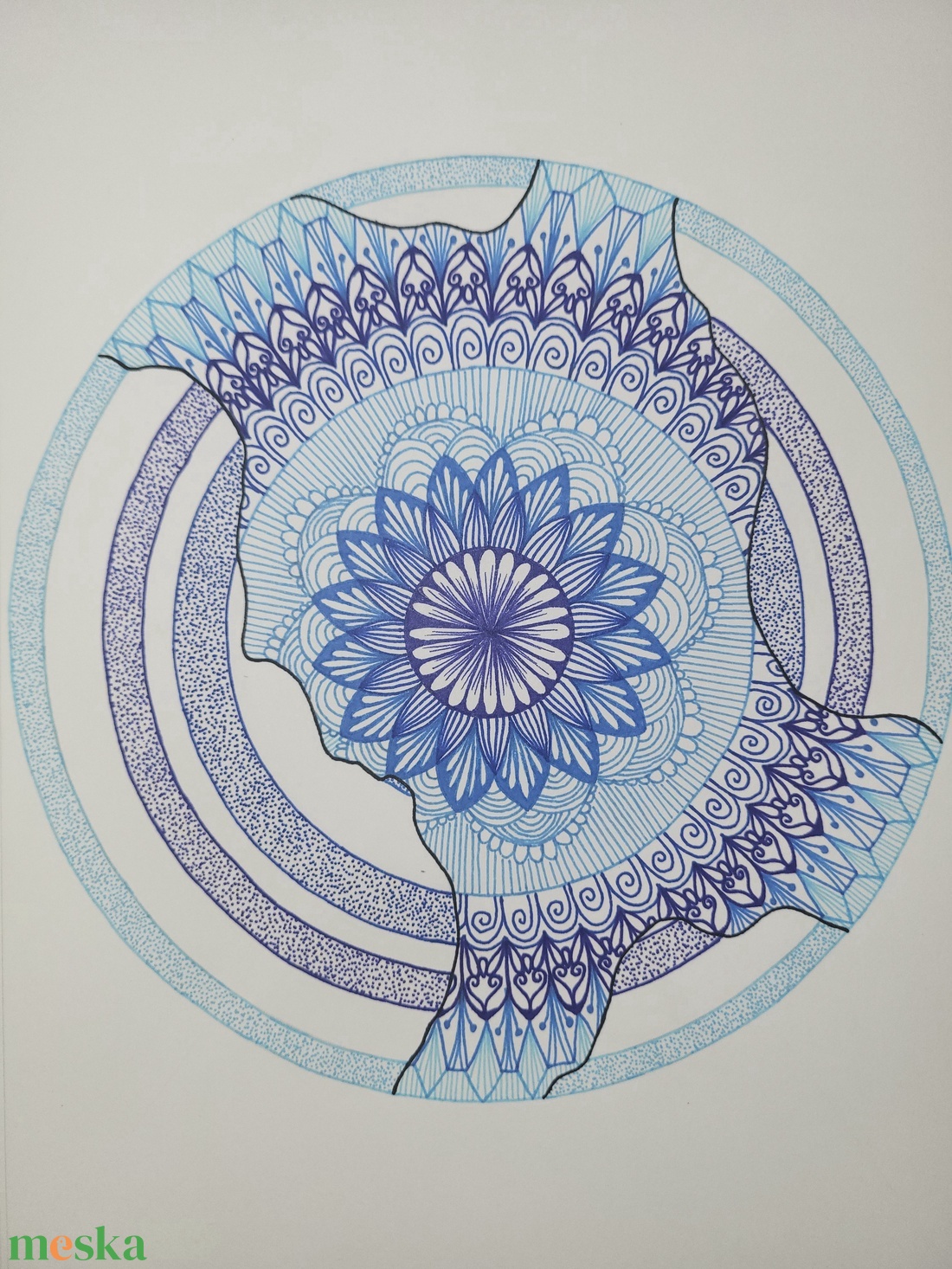 Üveg mandala - művészet - grafika & illusztráció - egyéb rajzok - Meska.hu