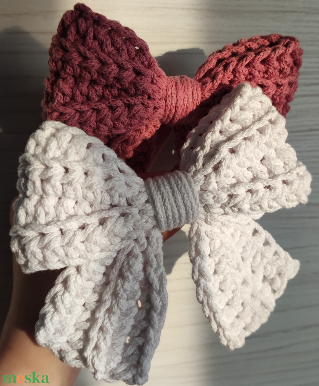 Horgolt masnis hajcsat - ruha & divat - hajdísz & hajcsat - hajcsat & hajtű - Meska.hu