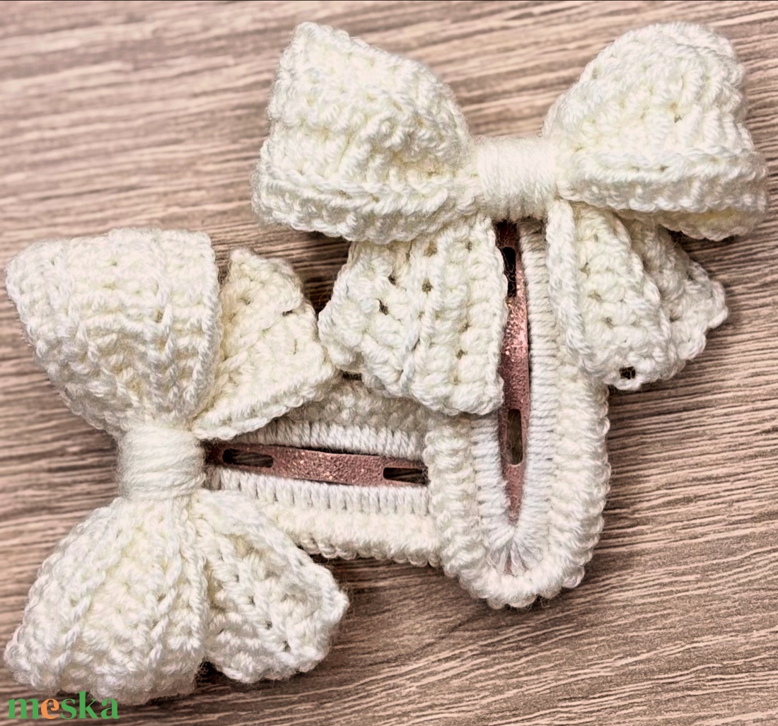 Horgolt midi hajcsat - ruha & divat - hajdísz & hajcsat - hajcsat & hajtű - Meska.hu