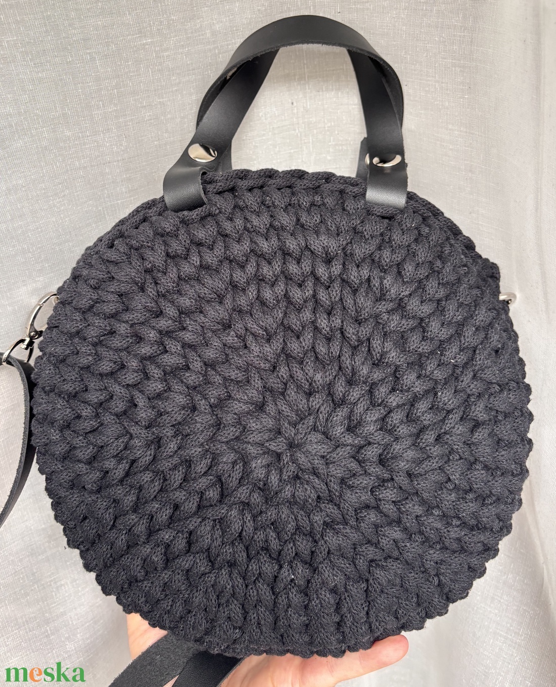 Horgolt jázmin mintás táska - táska & tok - kézitáska & válltáska - vállon átvethető táska - Meska.hu