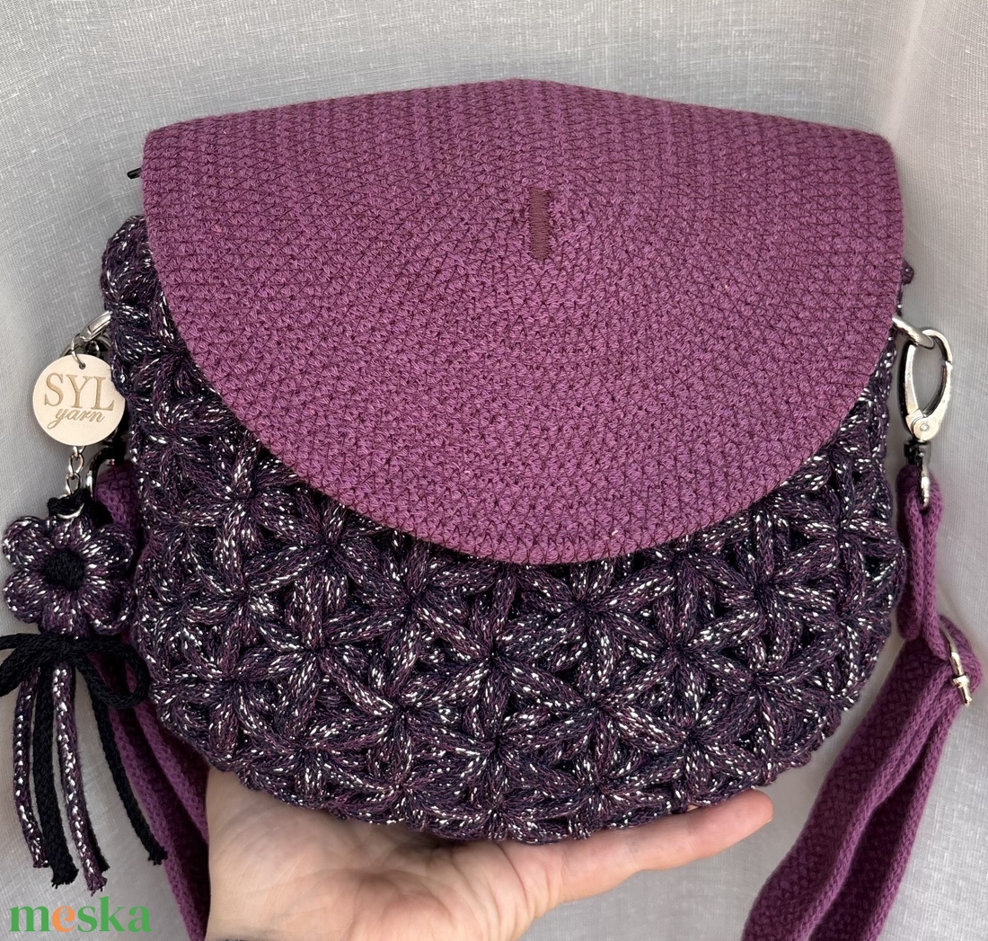 Jázmin crossbody táska - táska & tok - kézitáska & válltáska - vállon átvethető táska - Meska.hu