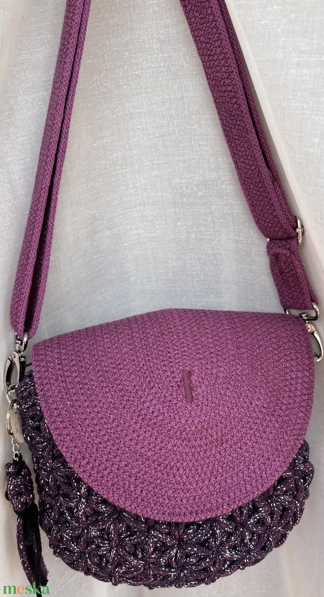 Jázmin crossbody táska - táska & tok - kézitáska & válltáska - vállon átvethető táska - Meska.hu