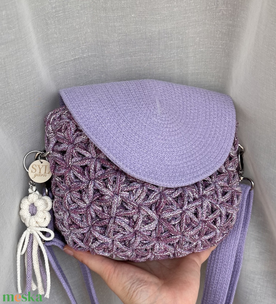 Jázmin crossbody táska - táska & tok - kézitáska & válltáska - vállon átvethető táska - Meska.hu