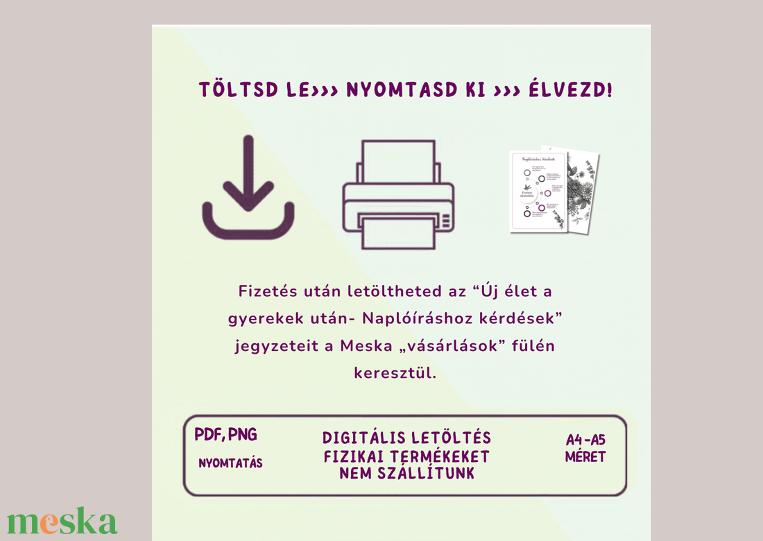 Új élet a gyerekek kirepülése után- Naplózáshoz kérdések - otthon & életmód - papír, írószer - jegyzetfüzet & napló - Meska.hu