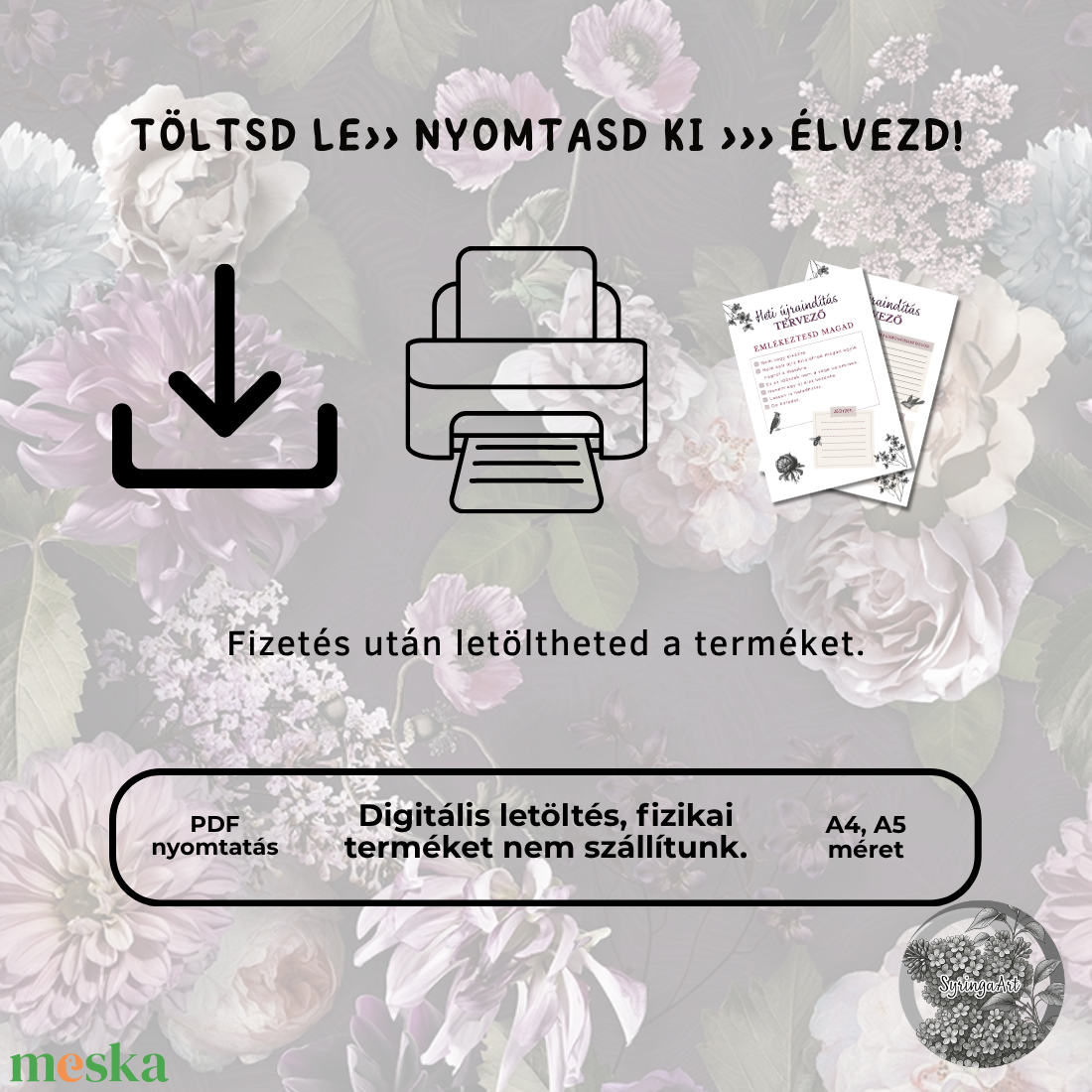 Új élet a gyerekek kirepülése után- Heti tervező - otthon & életmód - papír, írószer - jegyzetfüzet & napló - Meska.hu