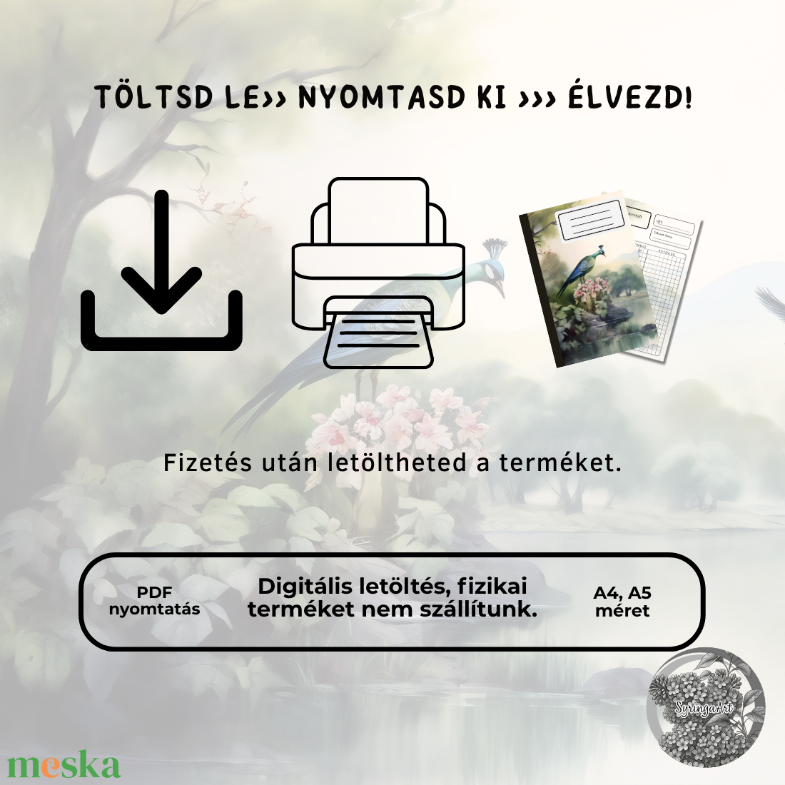 Letölthető tervező - otthon & életmód - papír, írószer - naptár & tervező - Meska.hu