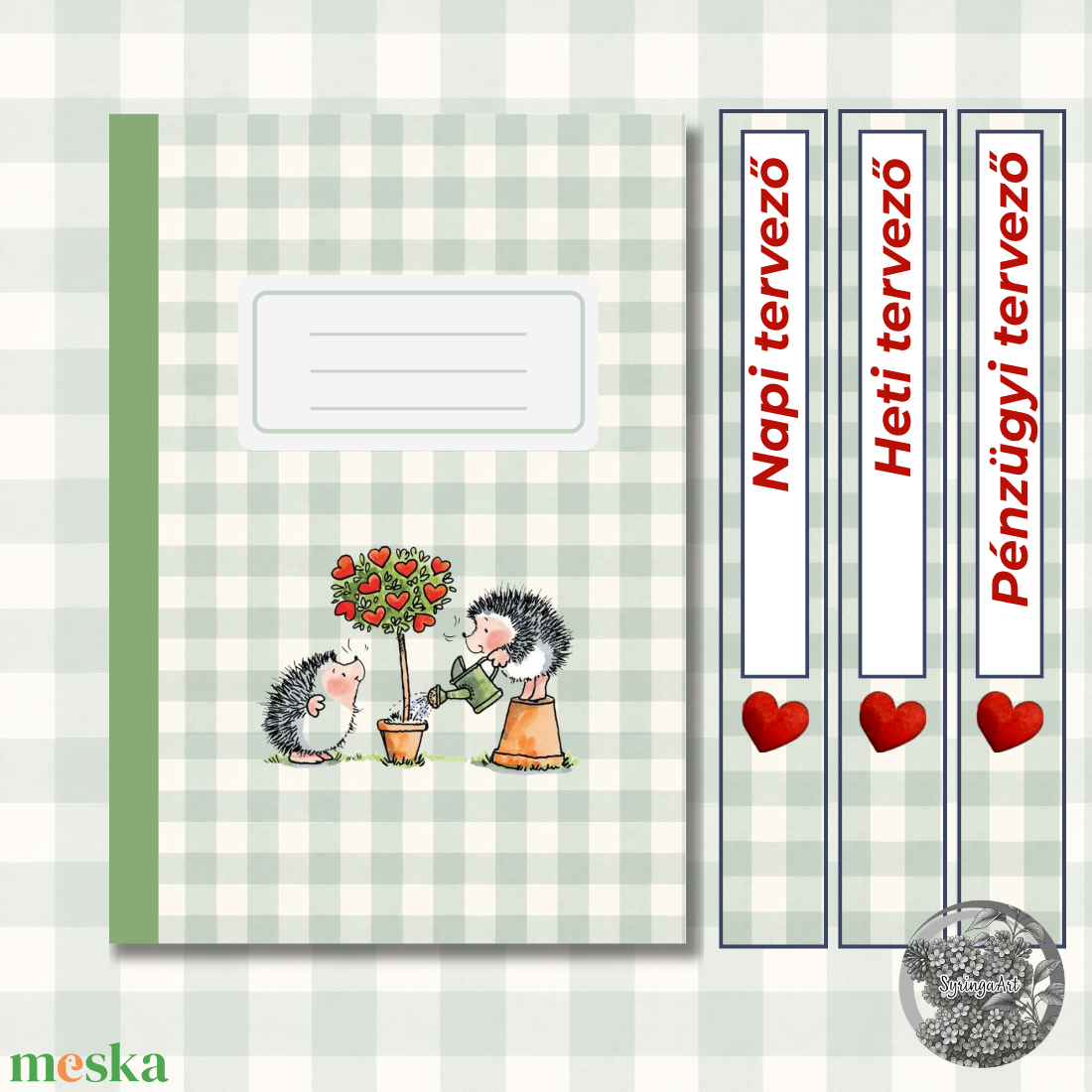 Letölthető tervező- Sünis - otthon & életmód - papír, írószer - jegyzetfüzet & napló - Meska.hu