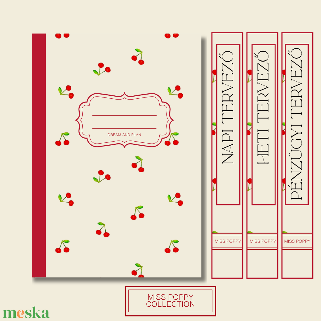 Letölthető tervező csomag- Miss Poppy Collection - otthon & életmód - papír, írószer - ajándékozás kellékei - képeslap, üdvözlőlap - Meska.hu
