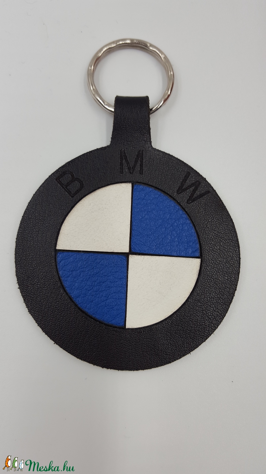 BMW emblémás valódi bőr kulcstartó -  - Meska.hu