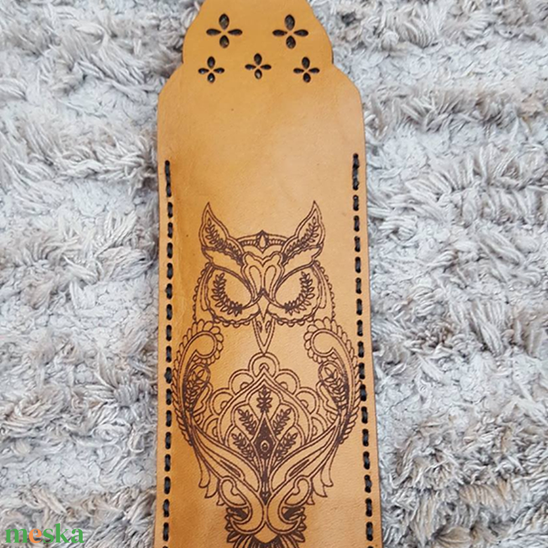 Valódi Bőr gravírozott toll/szemüvegtartó -  - Meska.hu