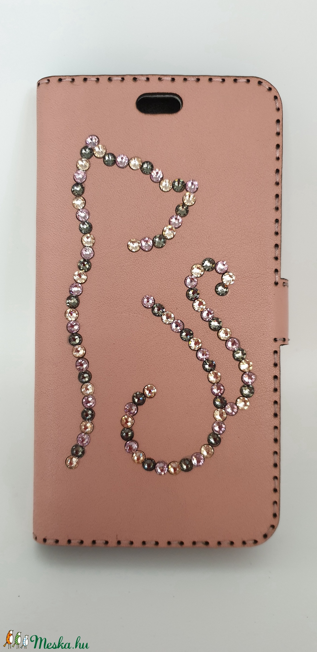 Swarovski kristályos egyedi készítésű bőr telefon tok - - Meska.hu Swarovski kristályos egyedi készítésű bőr telefon tok - - Meska.hu