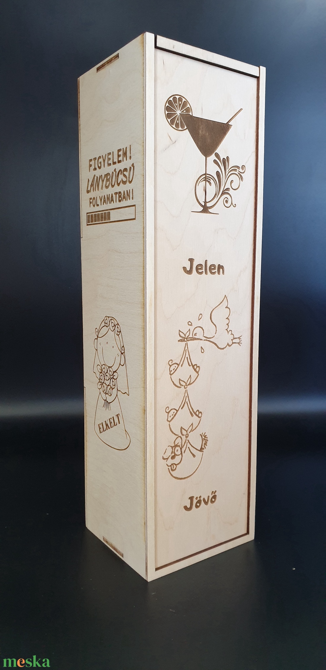Egyedi boros doboz lánybúcsúra - esküvő - emlék & ajándék - doboz - Meska.hu Egyedi boros doboz lánybúcsúra - esküvő - emlék & ajándék - doboz - Meska.hu