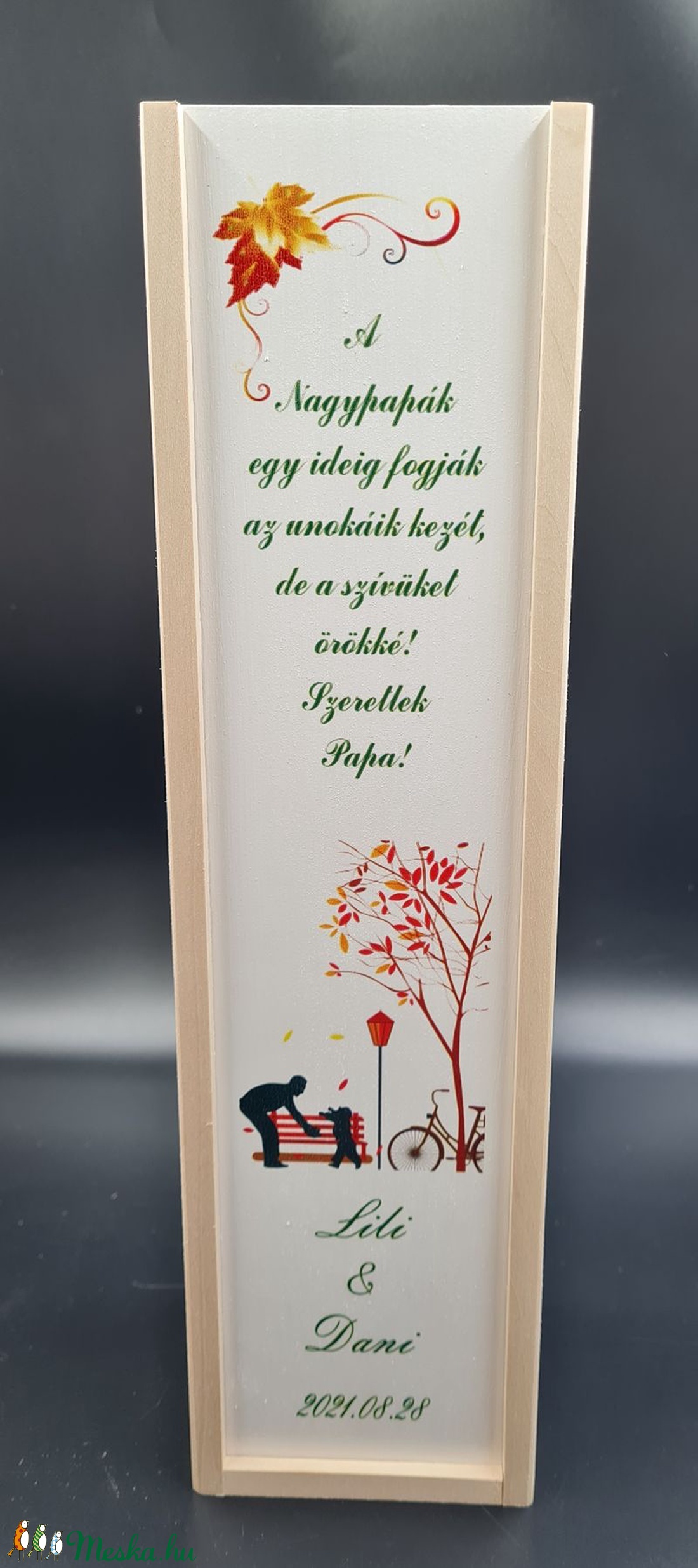 Egyedi esküvői szülőköszöntő bortartó esküvőre - esküvő - emlék & ajándék - köszönőajándék - Meska.hu